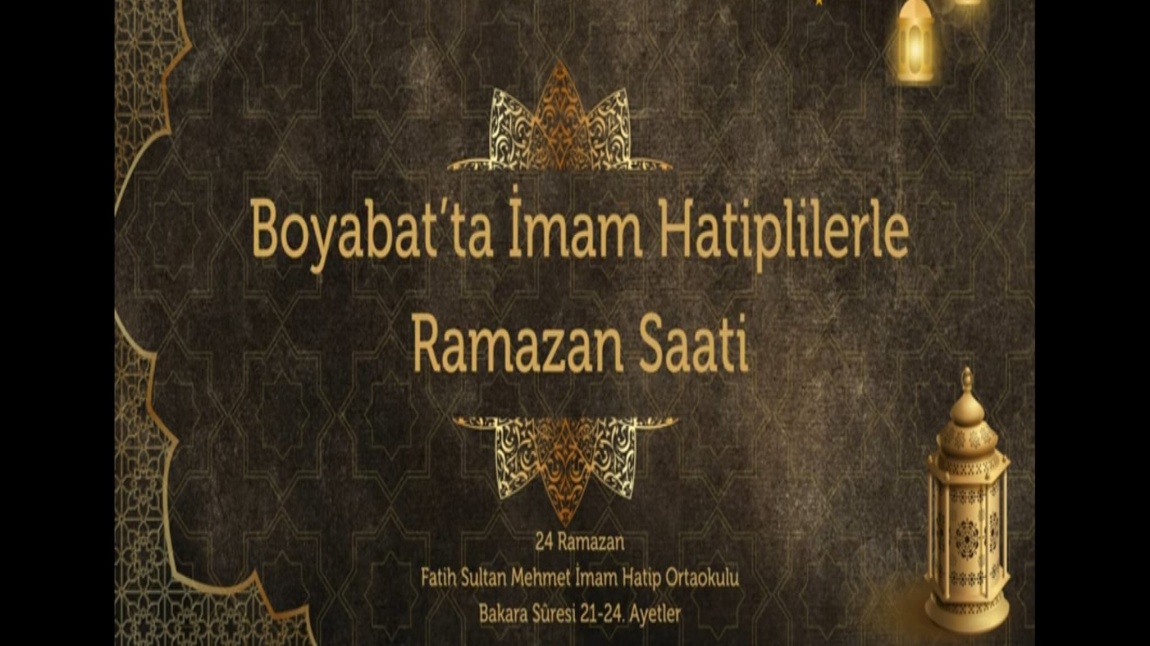 Boyabat'ta İmam Hatiplilerle Ramazan Saati